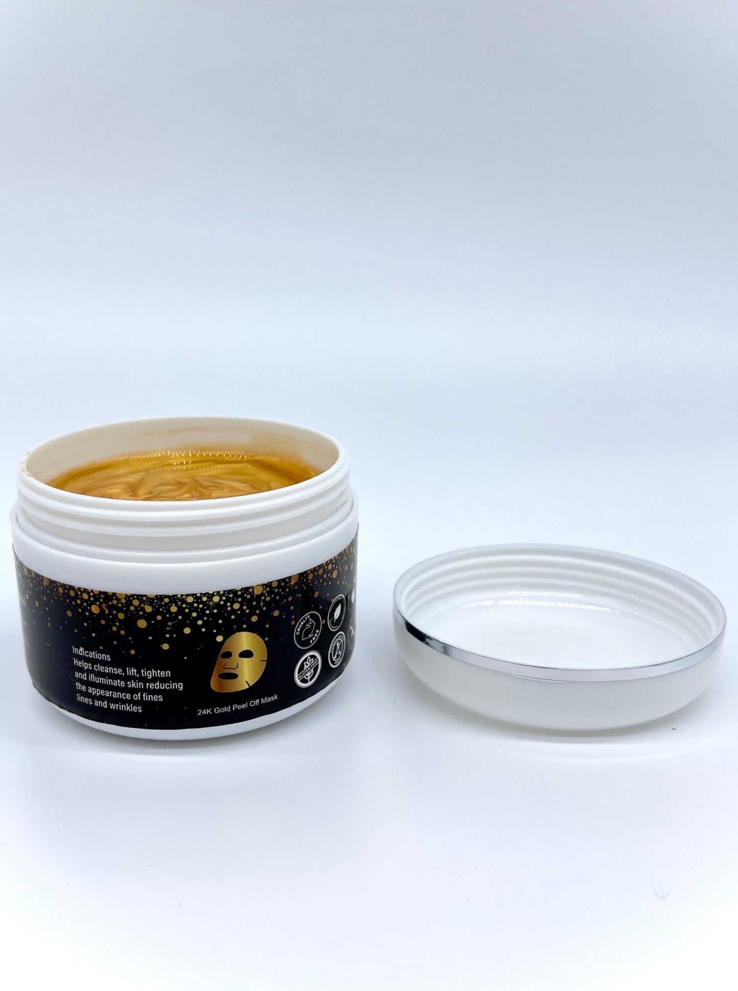 24k Gold Face Mask Stimulates cells to make the skin firm. Improves blood circulation.