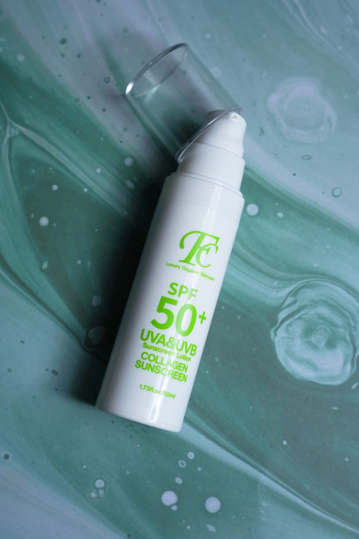 FC Collagen Sunscreen SPF50 protects from damaging UVA and UVB