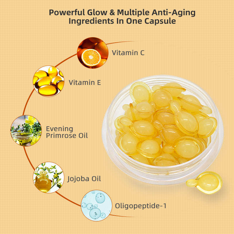 Autumn skin care bundle, capsules with Vitamin C Capsule, Turmeric Clay Mask, Turmeric Facial Cleanser, Vitamin C Capsule