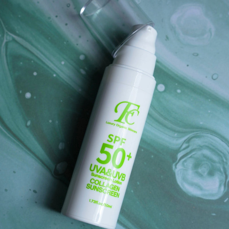 FC Collagen Sunscreen SPF50 protects from damaging UVA and UVB