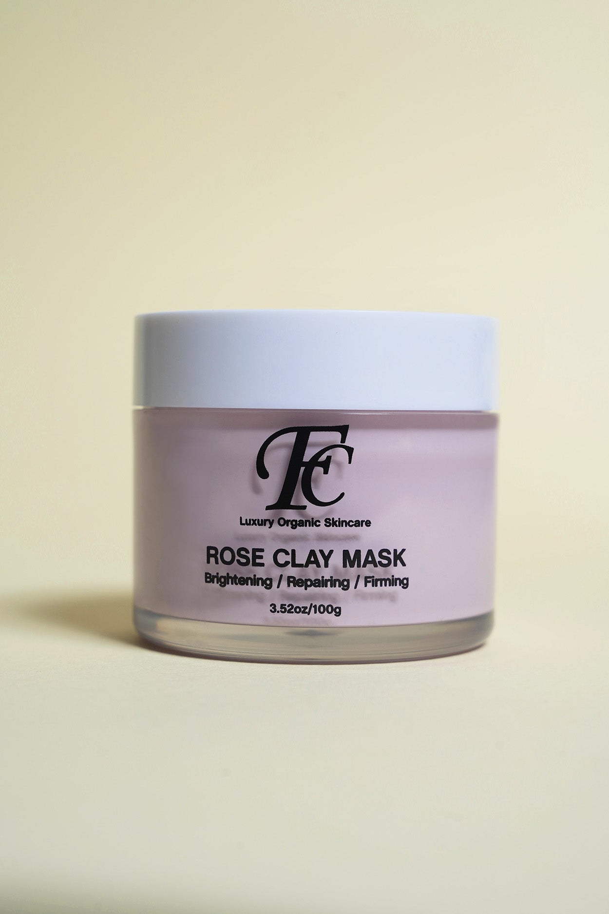 Rose clay mask helping skin elasticity, cell renewal for supple, younger looking skin. Skin care with natural ingredients, anti-aging, moisturising & hydration